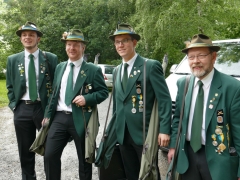 Die Schießkommission sorgte für den ordnungsgemäßen Ablauf des Königsvogelschießens.