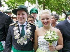 Das Hülschotter Königspaar Moritz Marl und Felicia Heisiep